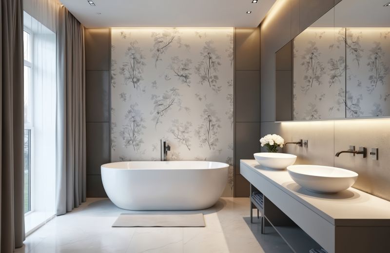 Freestanding Bathtub in a Bright Space