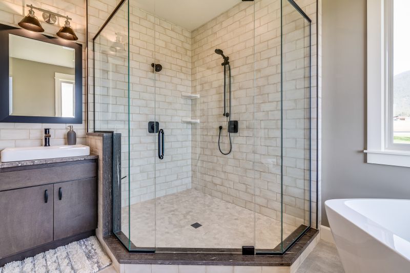 Stylish Tile and Glass Shower Combo