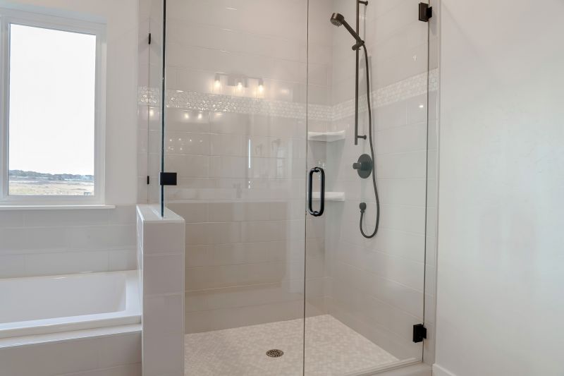 Installed Shower with Glass Enclosure