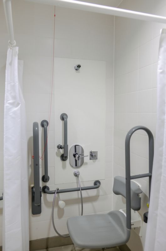 Compact Shower with Built-in Seating